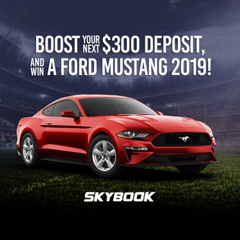 Boost your next $300 deposit, and win a Ford Mustang 2019!